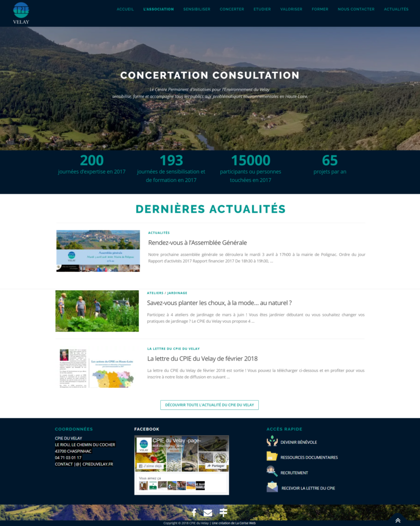 agence de communication chaspinhac création site web pour association en haute loire