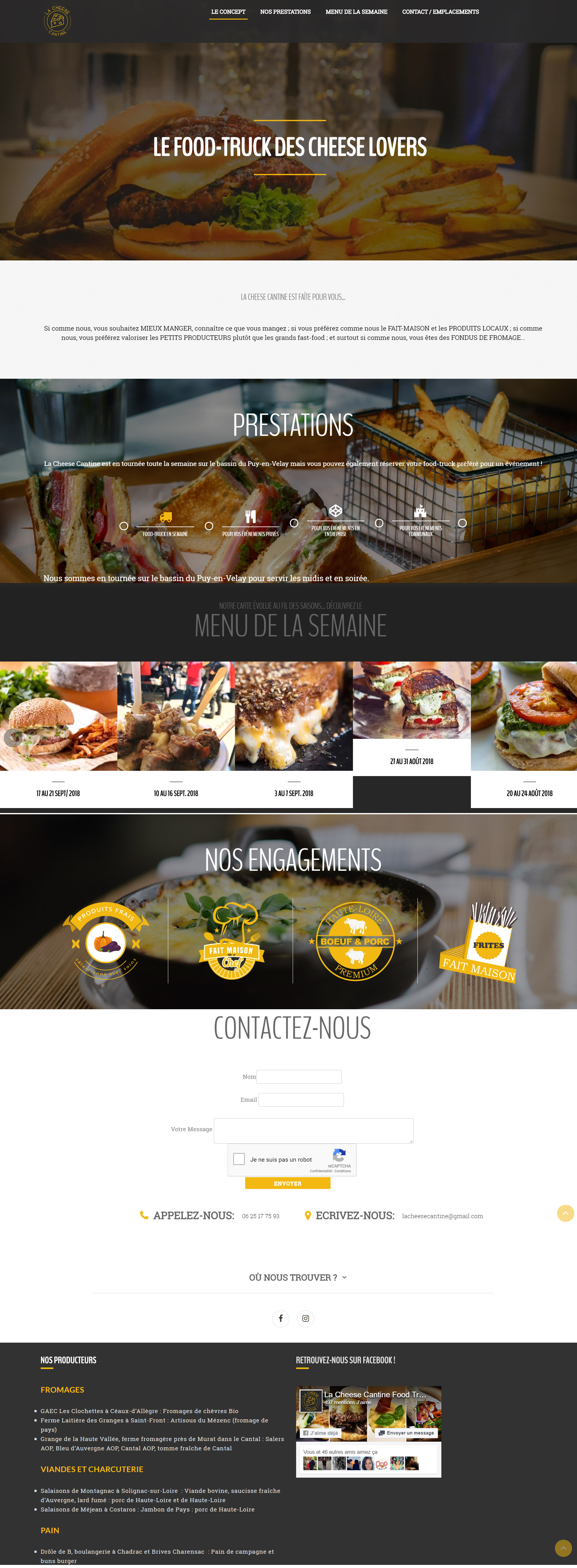 site internet food trucl le puy en velay agence de communication 43