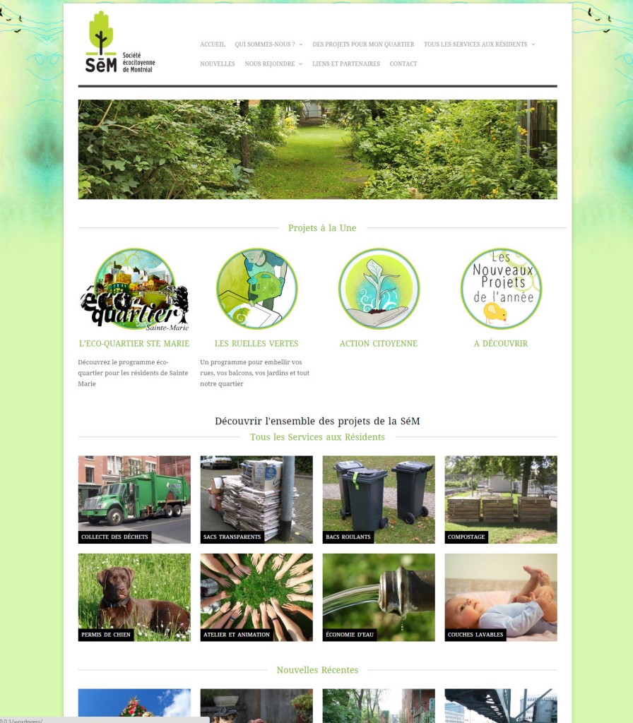 Site de la SéM à Montréal - Site complet sous wordpress