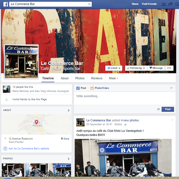 Le Commerce Bar : Page Facebook