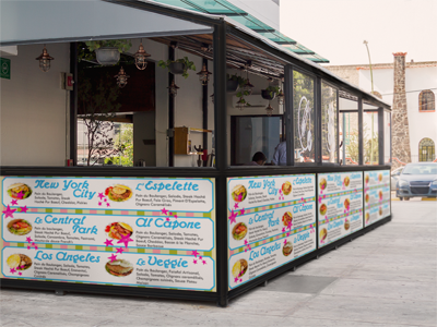 Burger Hyères : affichage food truck